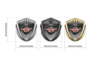 Metal Domed Emblem Minimal Modern
